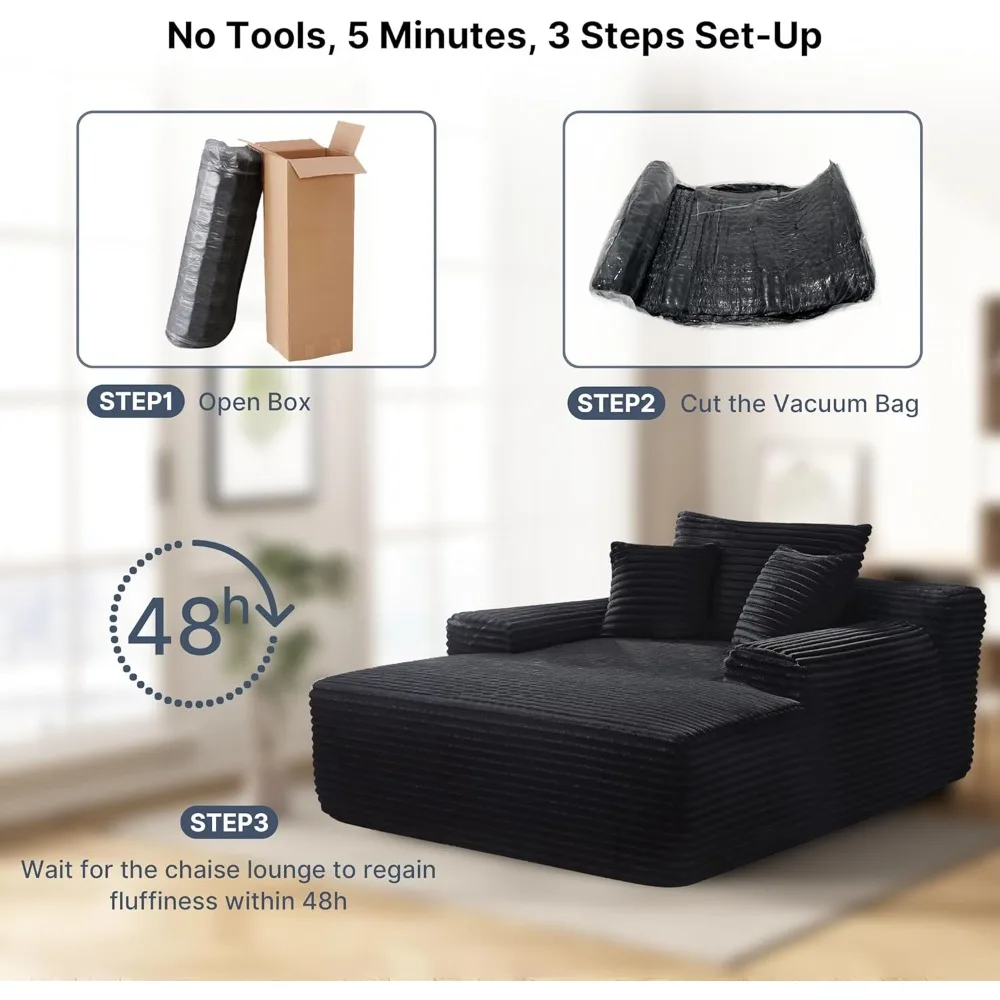 غطاء سروال قصير كبير الحجم مكون من 68 كرسي استرخاء داخلي باللون الأزرق الداكن، ودعم بحزامين، وغطاء أريكة متضمن #5