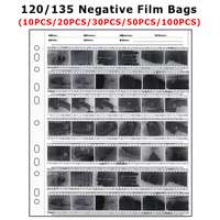 10/20/30/50/100pcs 120mm 35/135mm Negatives Film Bags Acid-free Stroage Pages Transparent Protective Preservers