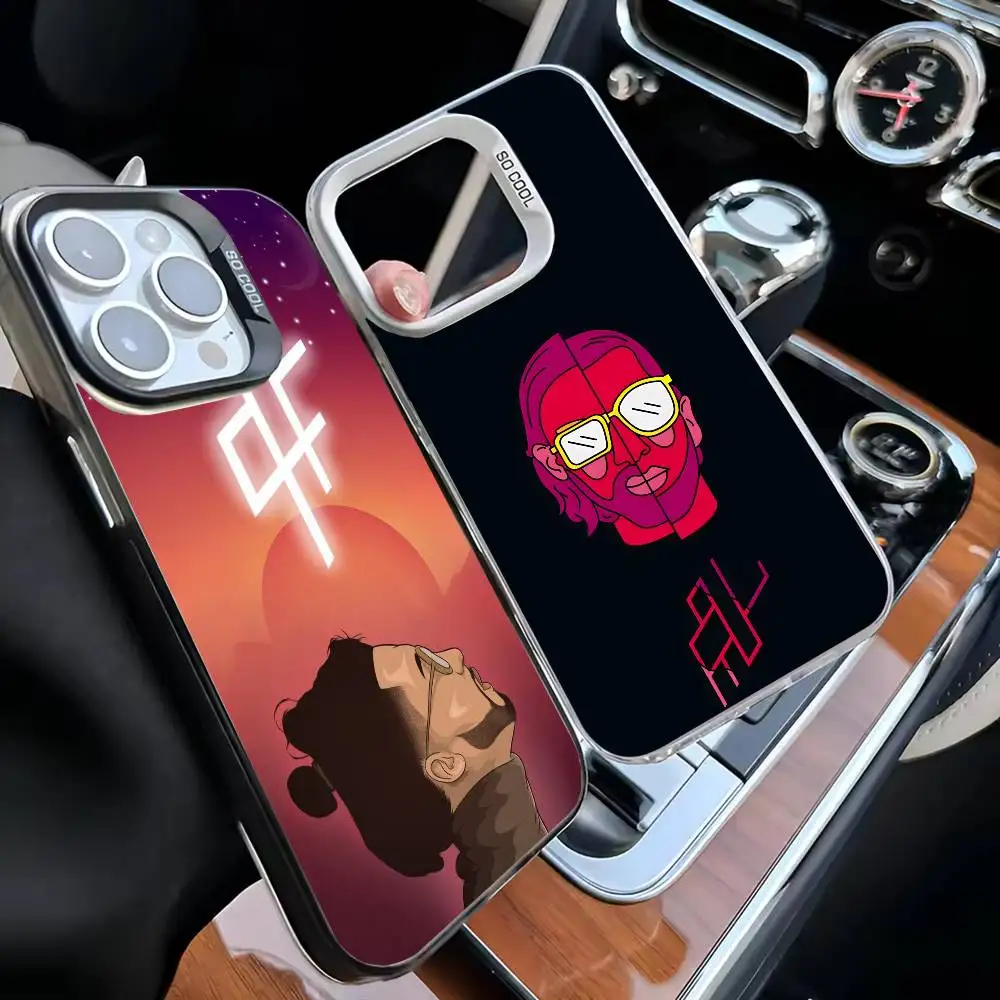 

P-PNL QLF Rapper Singer Phone Case For iPhone 16,15,14,13,12,11,Mini,Pro,MAX White Matte Shockproof Cover
