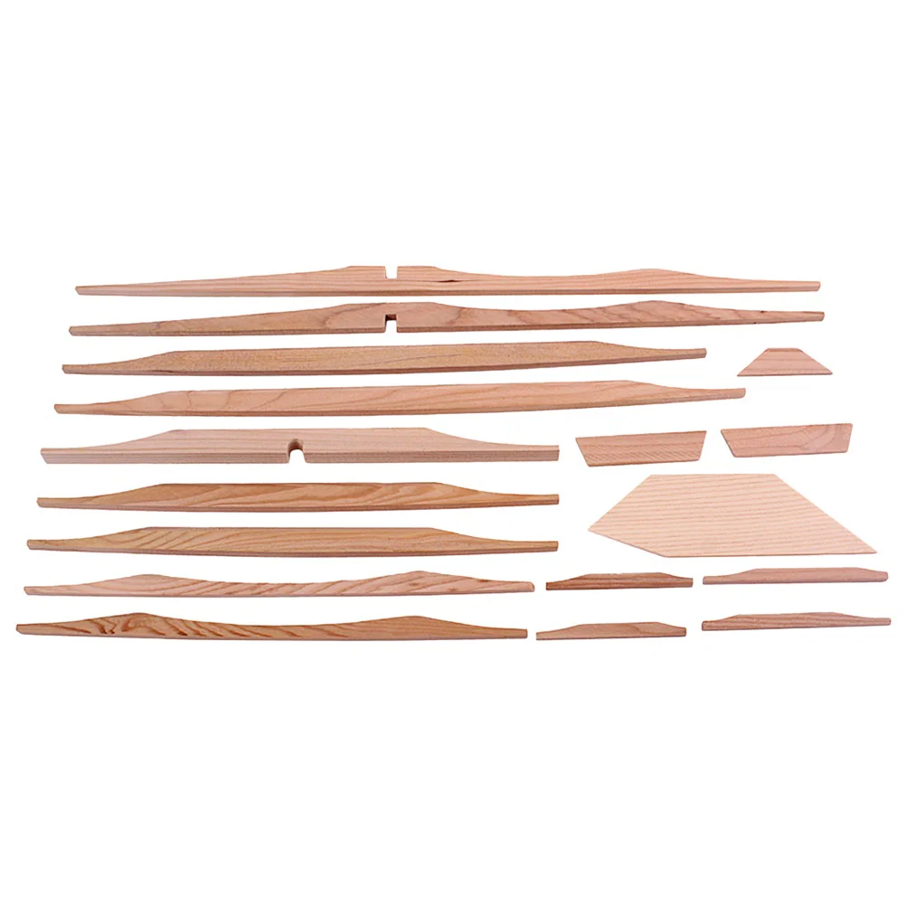 

17 Pcs Bass Guitar Parts Spruce Brace Wood Kit Bamboo Wooden for Luthier DIY Accessories