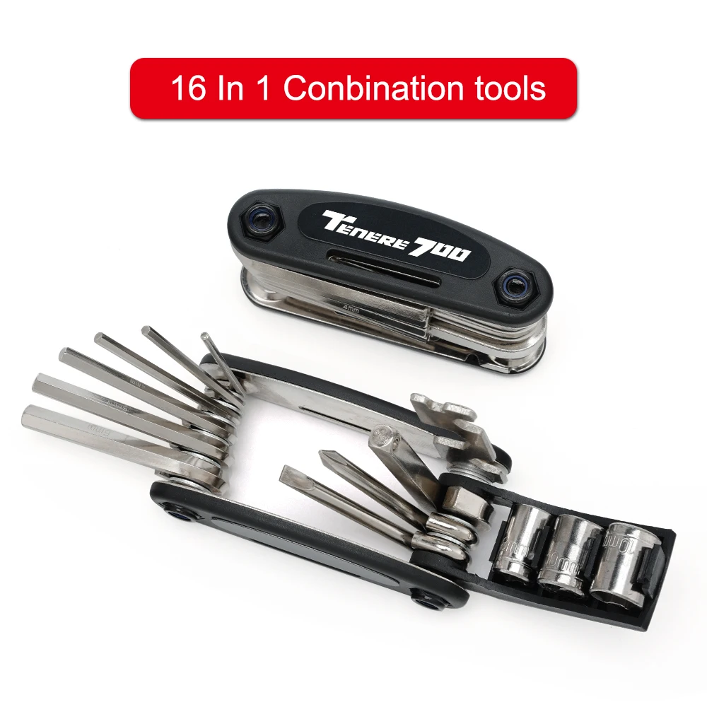 

Motorcycle Multifunction Tool Repair 16 functions Screwdriver Set For Yamaha TENERE 700 Tenere700 XTZ 700 T700 Accessories