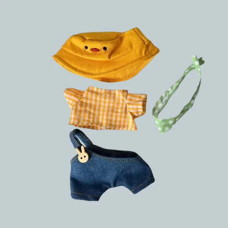 

Suspenders Suit For 17cm Labubu Doll Clothes All-match Colour Outfit Doll Accessories Fashion Design Lovely Little Bear Star