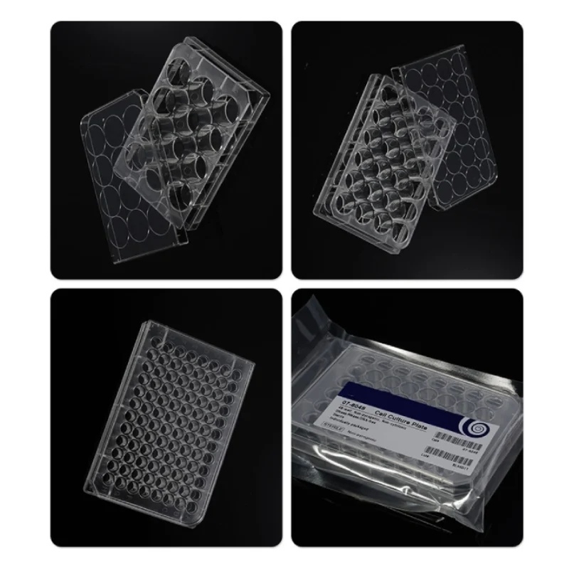 IKEME Tissue Cell Culture Plate 12 24 48 96 Well Microplate TC-Treated Sterile Polystyrene Cell Biology Lab 96 Well Pcr Plate - view 6
