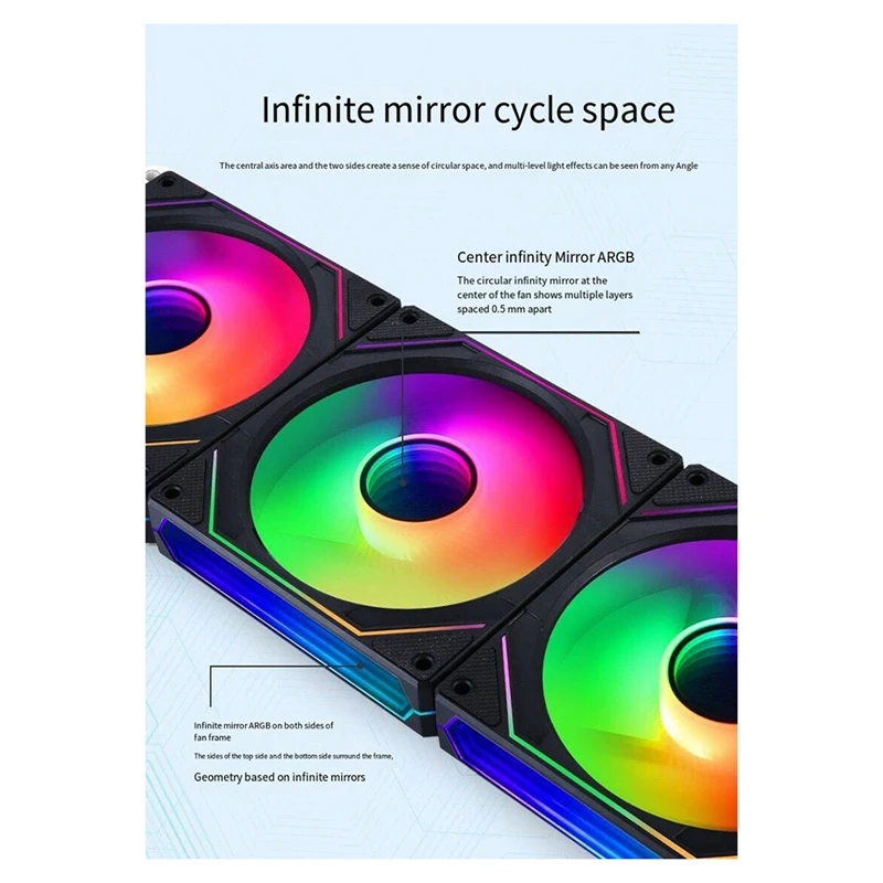 The Fan Side Of The Prism 6Pro Chassis Synchronized PWM Intelligent Temperature Control White