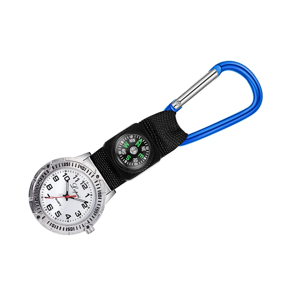 Clip Watch Moschettone Bussola Infermiera Clip-on Orologi da tasca per alpinismo da uomo