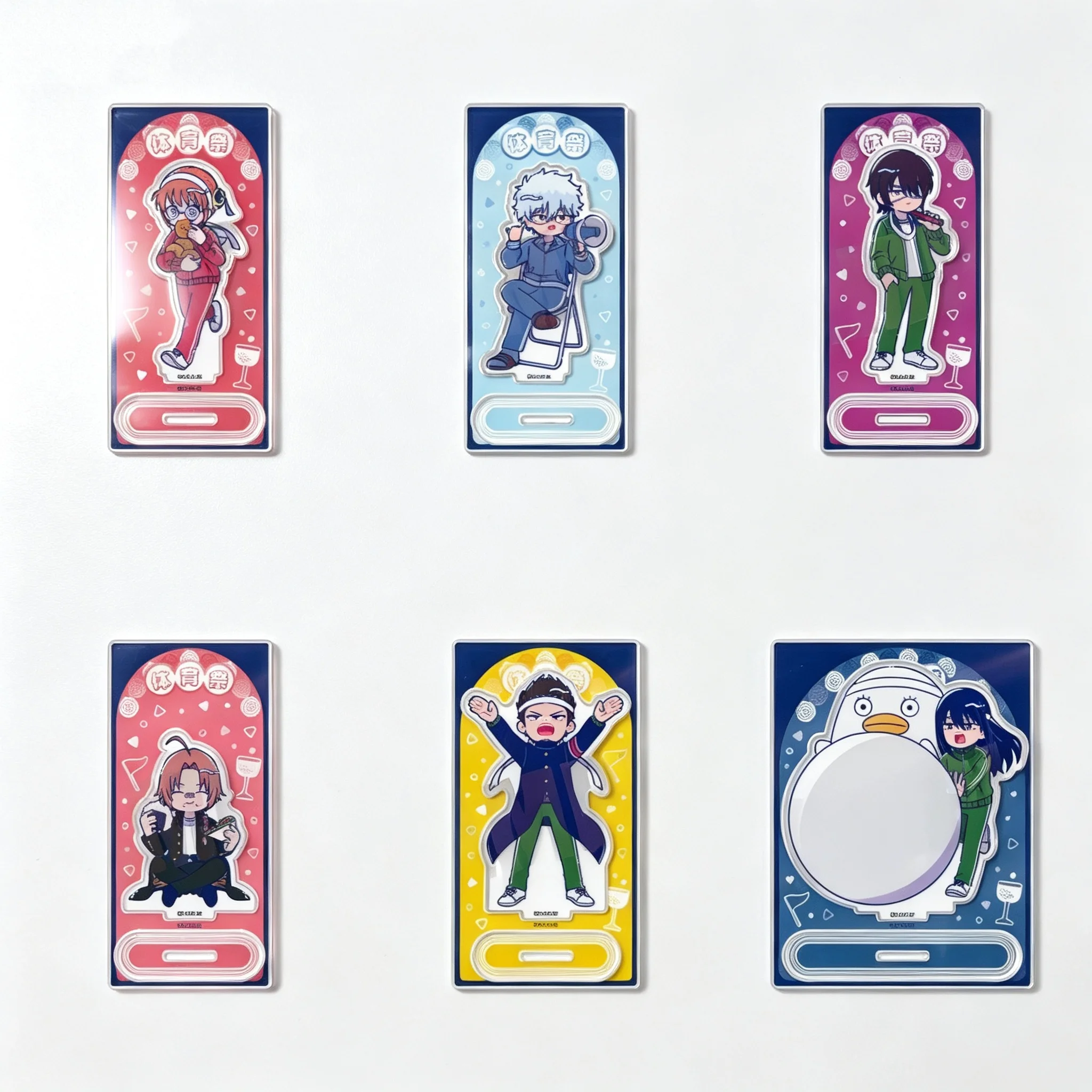 Anime Gintama Class 3-Z Ginpachi-sensei Q-Style Acrylic Stand Model Plate Keychains Desk Decorations