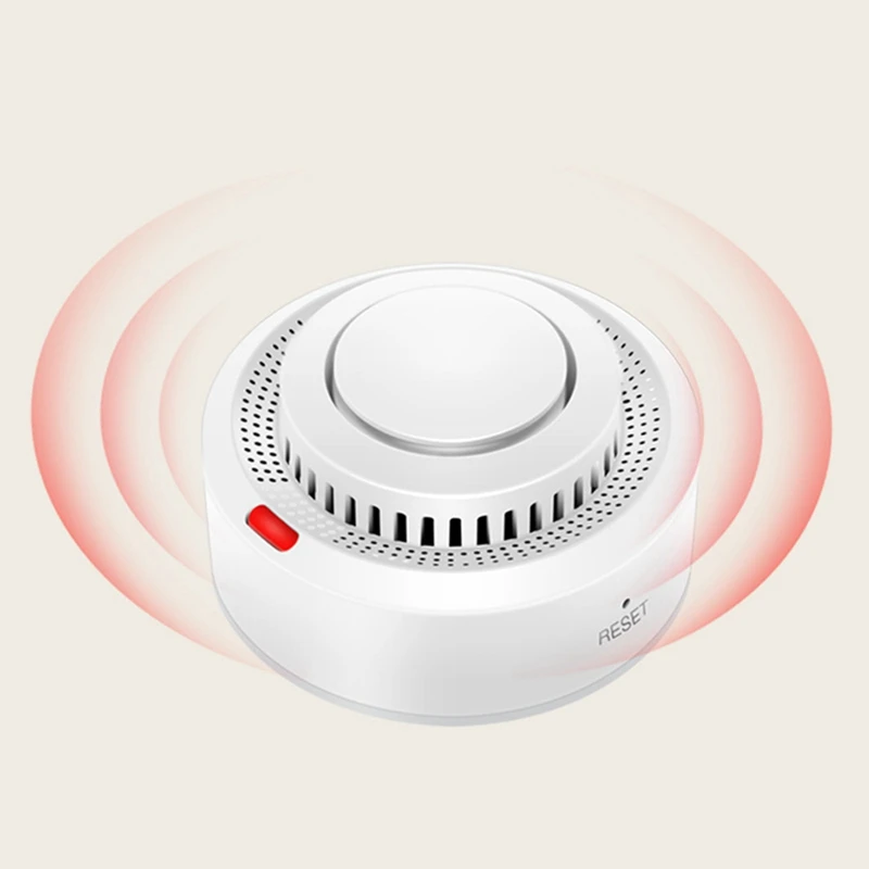 1 Piece Tuya Smart Zigbee Smoke Detector Smart Home Fire Alarm Sound Smoke Sensor White Plastic Work With Tuya Smart