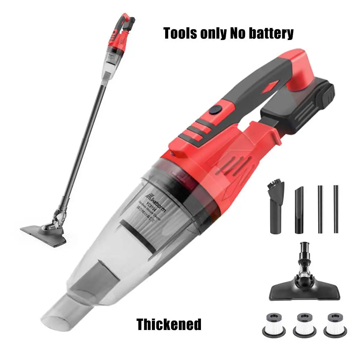 Cordless Vacuum Cleaner, Portable Car Vacuum with 3 Filters for Hard Floor Car Pet Hair Cleaning