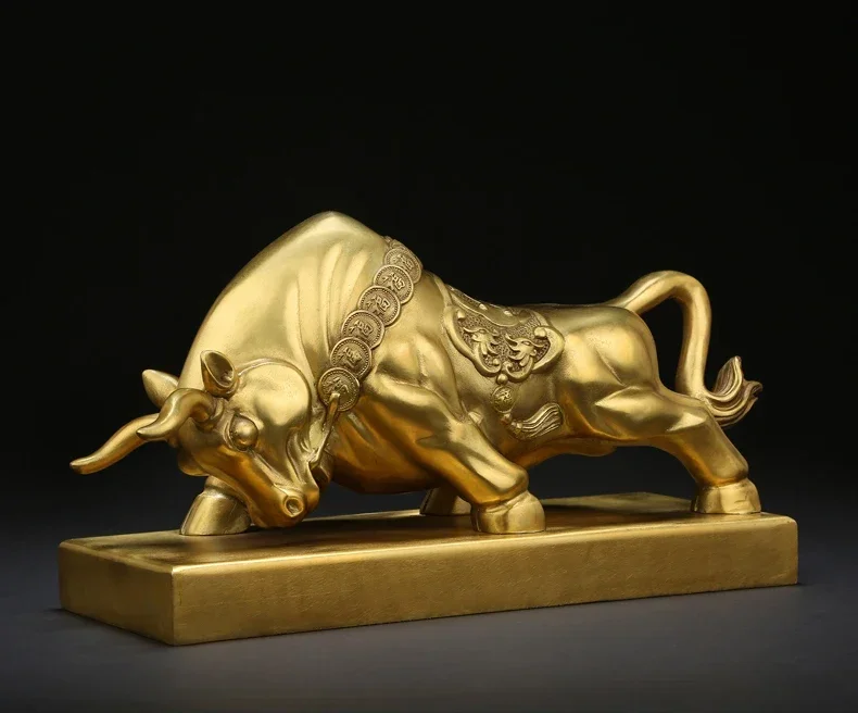 

Высококачественная медь Fortune Bull Settlement Turn on Гостиная Офис Декор Стол Ремесла