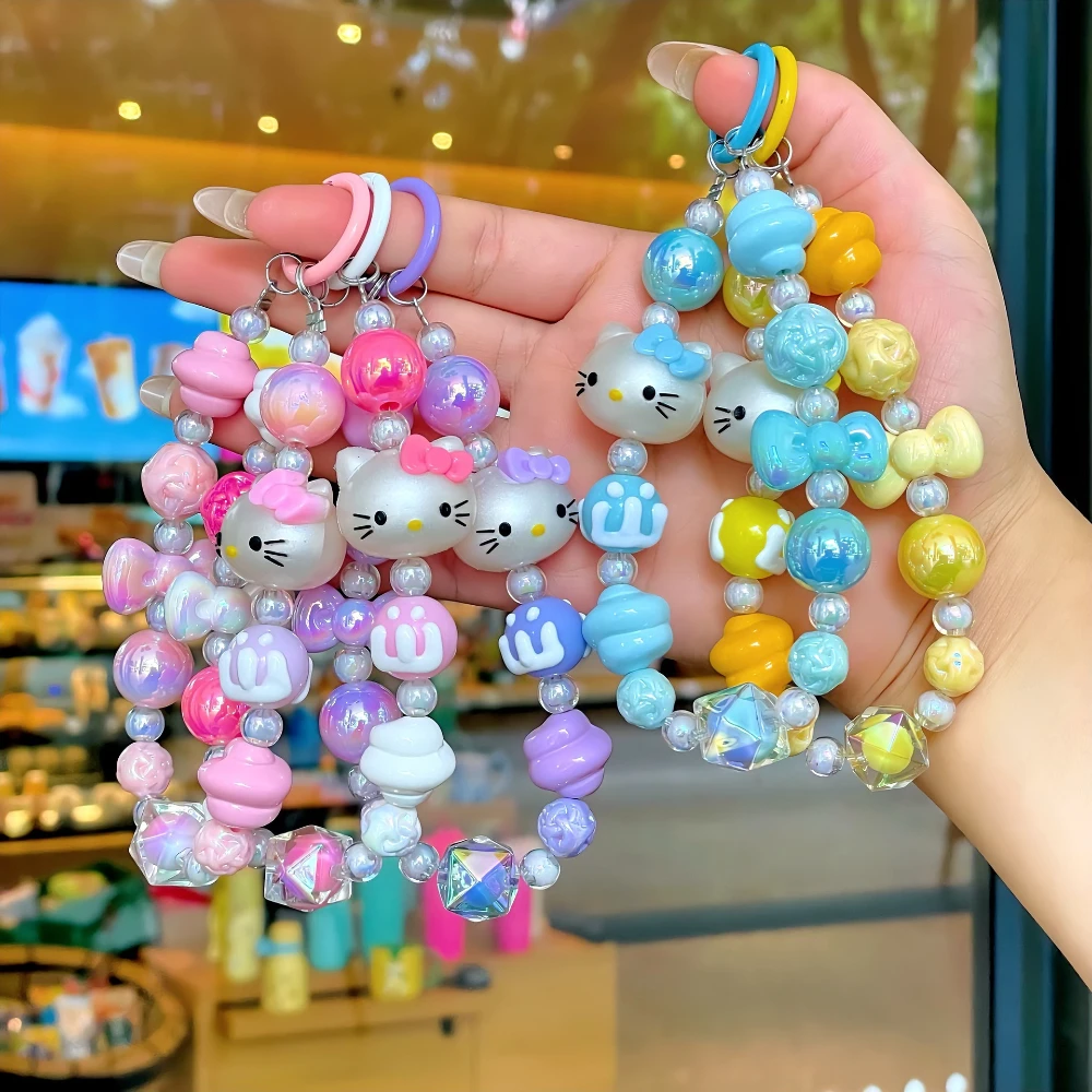 

New Animation Doll Mobile Phone Chain, Creative Beaded Animation Keychain, Bag Hanging Pendant, Girl Gift