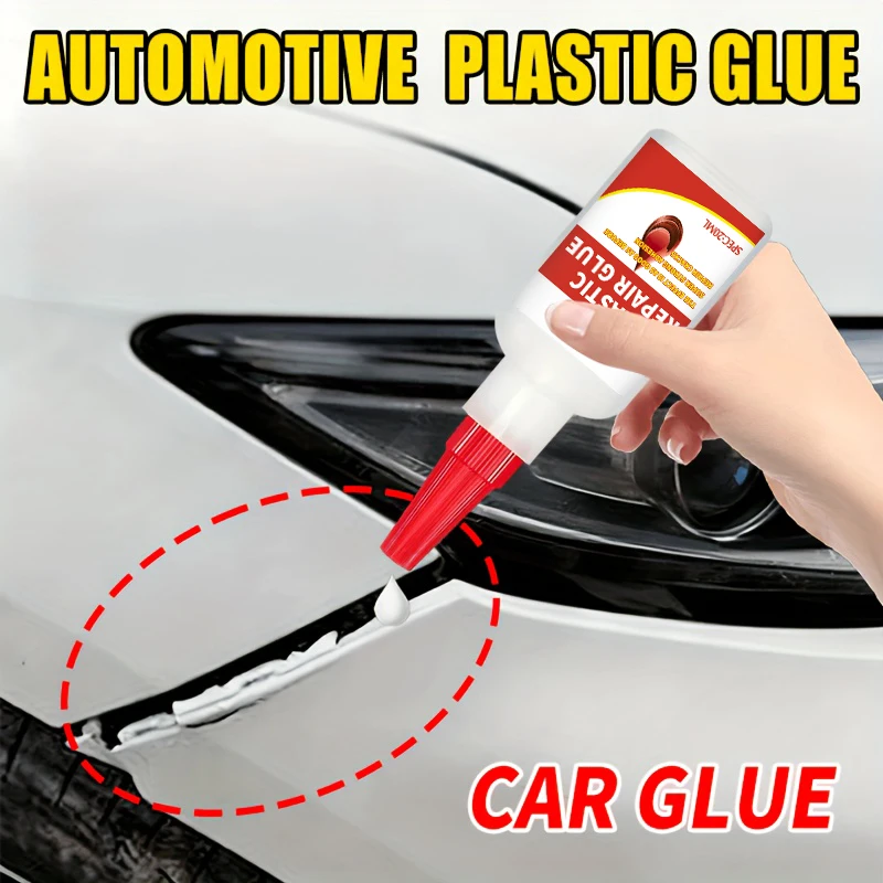 Car Bumper Repair Glue - Plastic-Specific Adhesive, for Repairing Plastic Parts, Rearview Mirror Bases, Damage and Cracks, Car Shell Plastic Bonding Agent, Strong Universal Adhesive for Welding