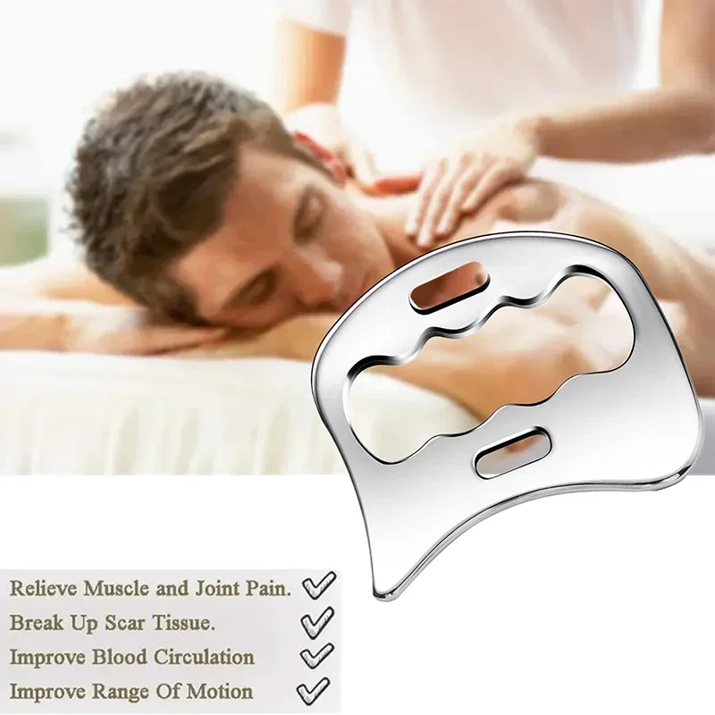 

Нержавеющая сталь Gua Sha Stick глубокие ткани расслабляющий массажер от целлюлита для похудения тела скребковая доска массаж мышц релаксация