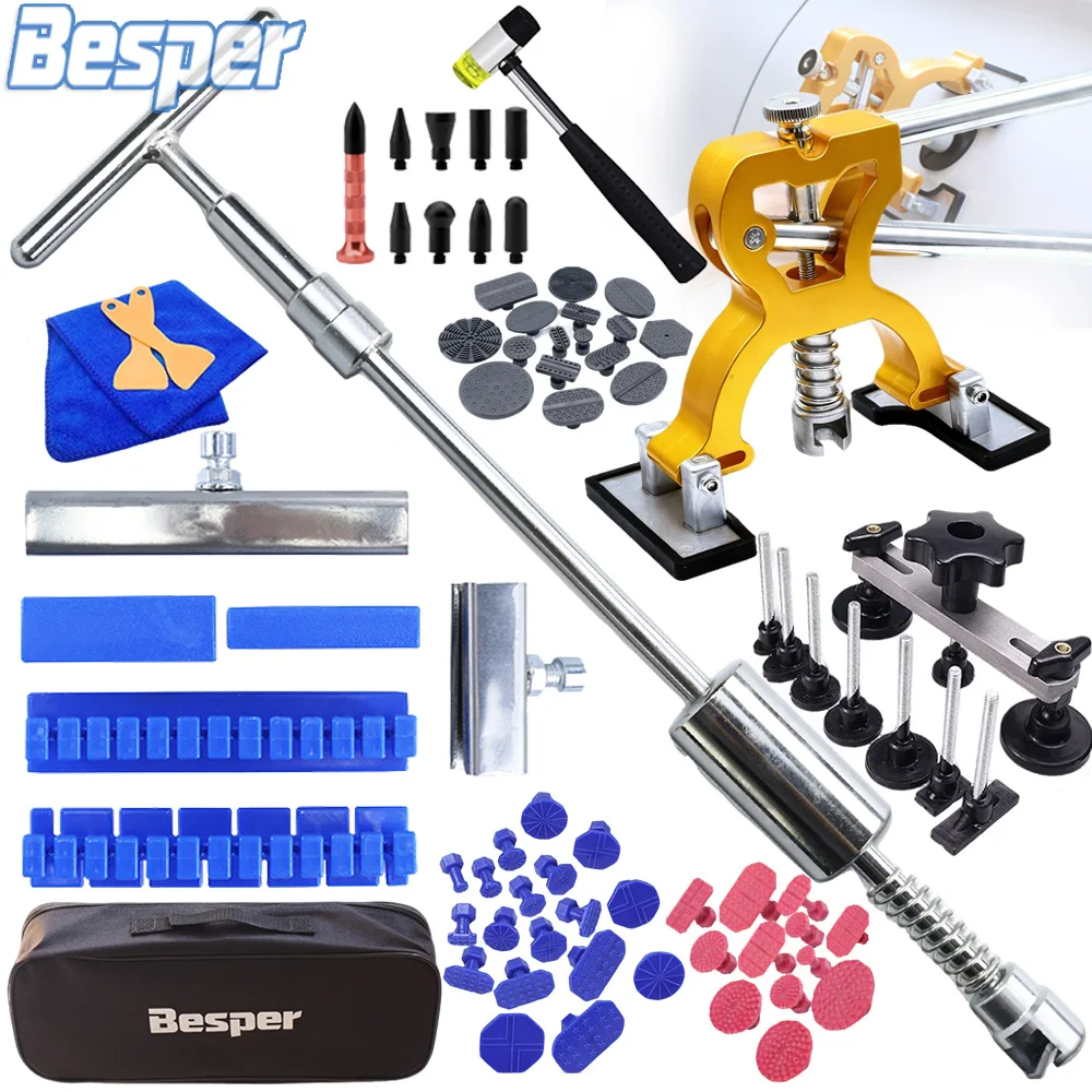 

76/17Pcs Car Dent Repair Kit - Paintless Dent Removal Tools Set with Puller Suction Cup Hail Damage Lifter for Auto Body Repair