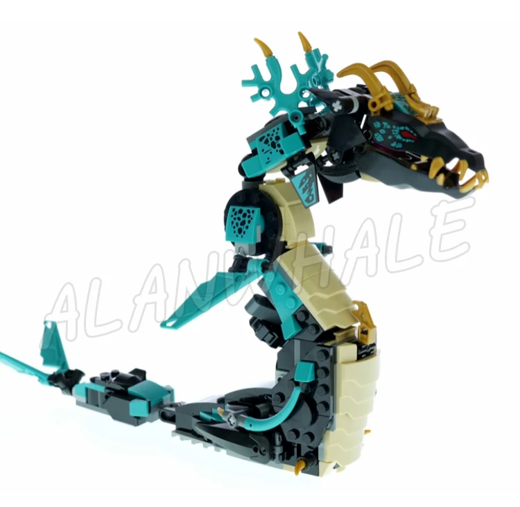 1096pcs Shinobi Seabound Temple of the Endless Sea Laboratory Submarine Serpent 60085 Building Block Sets Compatible With Model