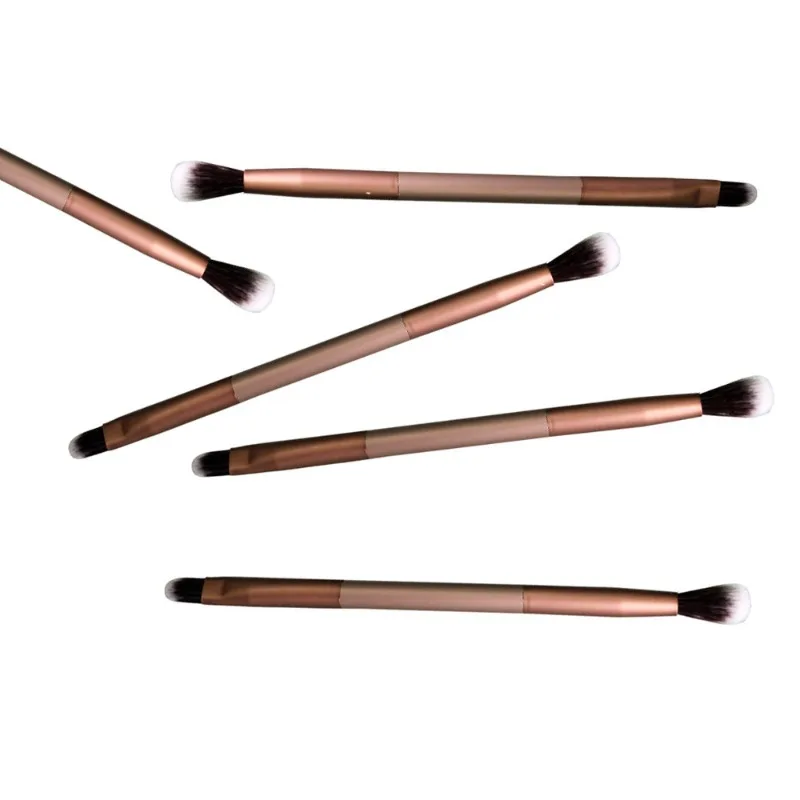 1/2/3PCS Double Head Eye Shadow Halo Dye Brush All Aluminum Tube Short Pole Brightening Artificial Fiber Concealer Makeup Brush