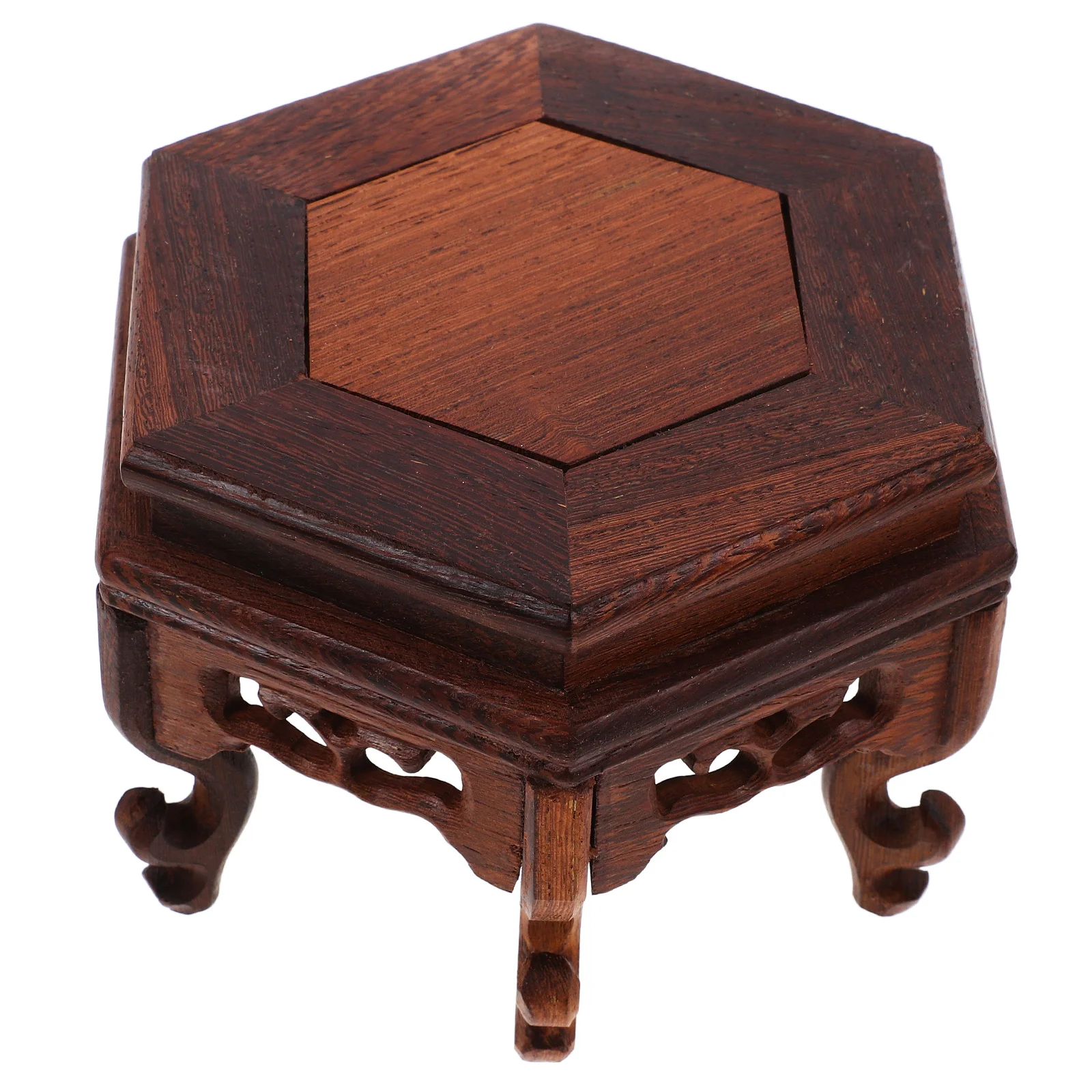 

Wooden Flowerpot Base Stable Indoor Outdoor Stone Crafts Display Stand Plant Holder Tabletop Decor Rack