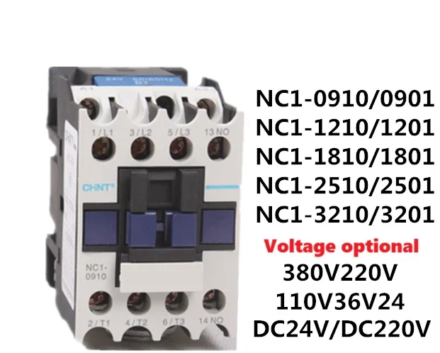 Original CHNT NC1 AC/DC contactor 0910 1210 1810 2510 3210 220V380VDC24V