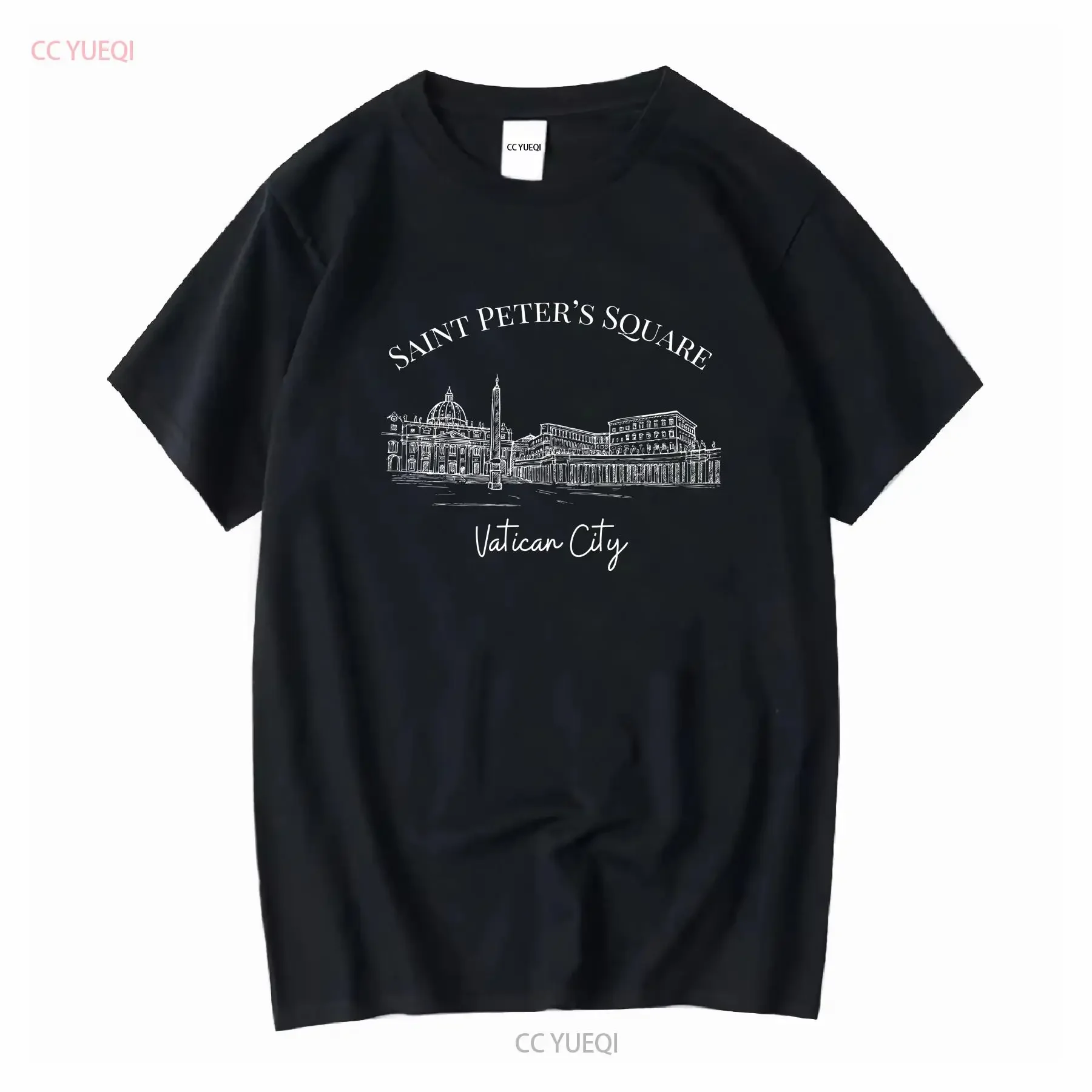 Saint Peter's Square T Shirt Vatican City GifT Rome Vacation St Basilica Italy long or short sleeves vintage Washed streetwear