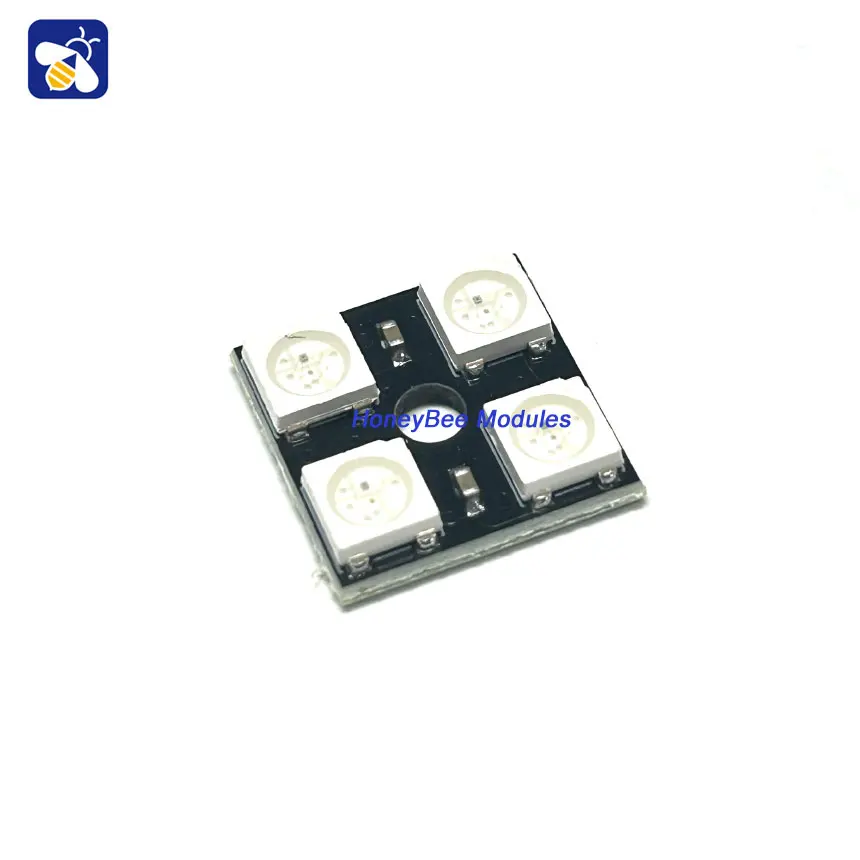 RGB LED Light Module Development Board, Full Color Driver, 4-Bit, WS2812B-4-Bit