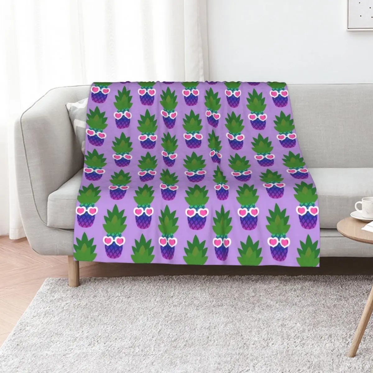 Cool Pineapple Throw Blanket Large warm winter Blankets For Baby heavy to sleep Travel Furry Blankets