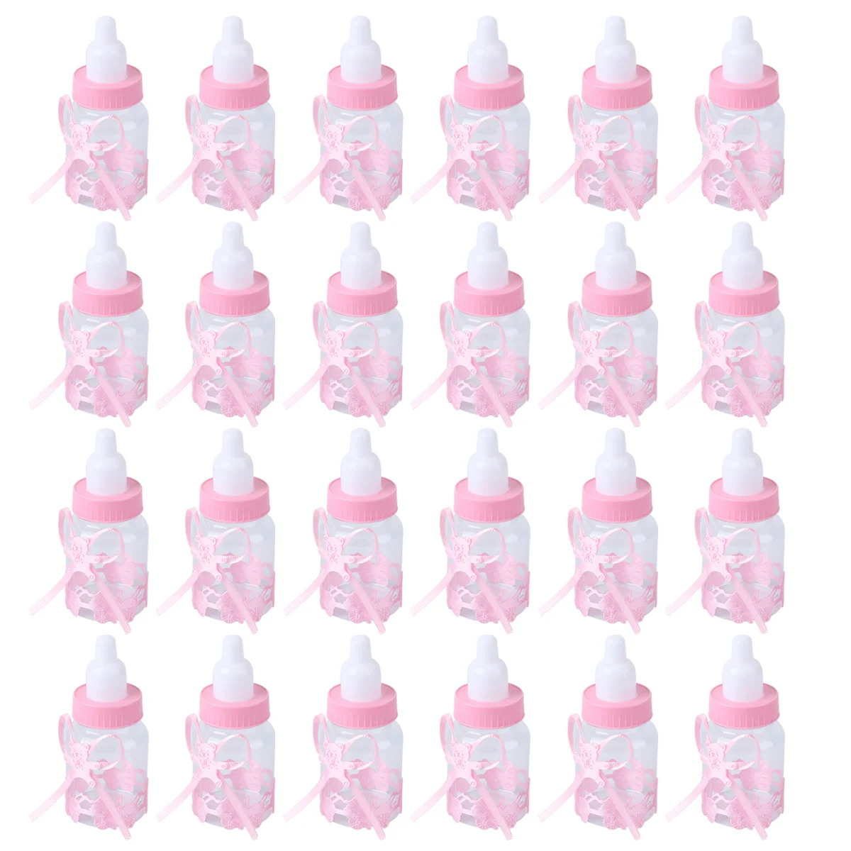 

24 Pcs Feeding Bottle Candy Box Gifts Baby Infant Christmas Plastic Wedding Boxes