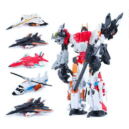 6 في 1 Superion HZX ألعاب التحول نسخة مطورة شخصية الحركة KO G1 طائرة روبوت IDW نموذج صبي أطفال بدون صندوق