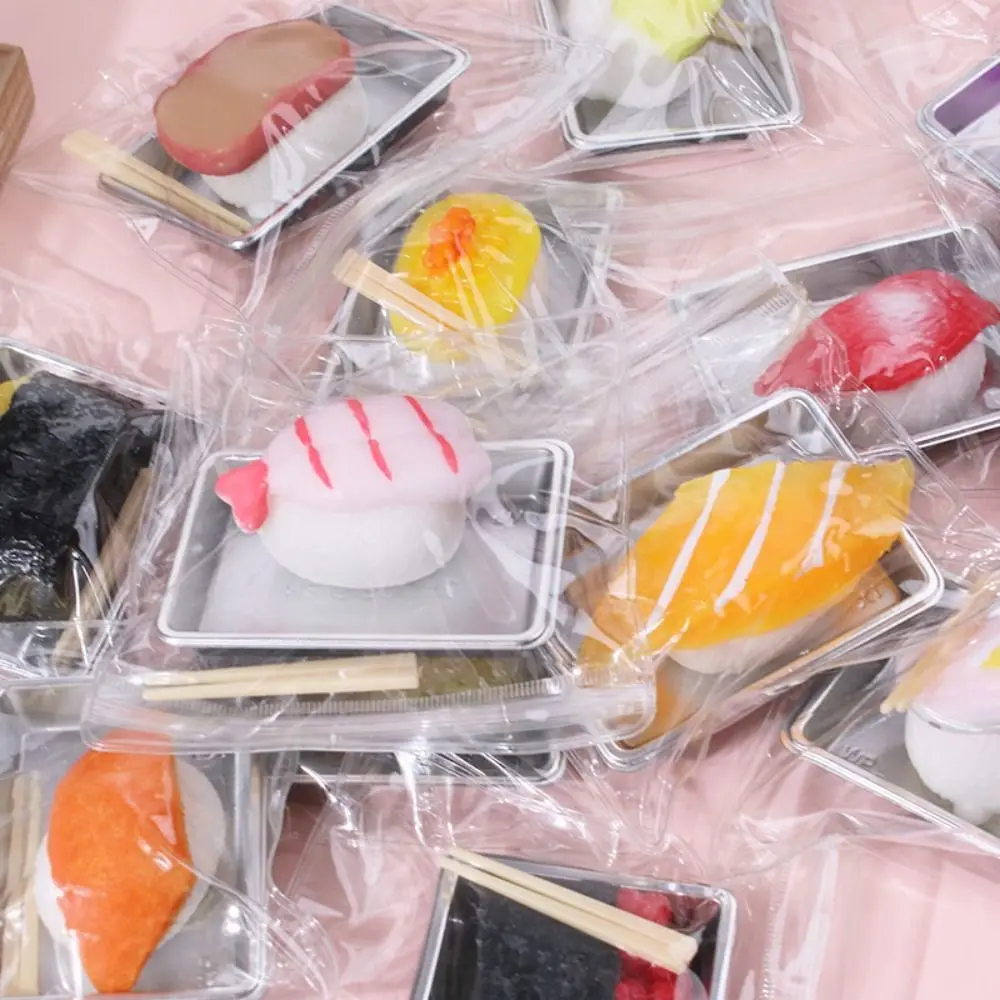 스퀴즈 핀치 장난감 안티 스트레스 시뮬레이션 음식 스퀴즈 장난감 부드러운 스시 슬로우 리바운드 장난감 TPR 슬로우 라이징 스트레스 완화 장난감 어린이용