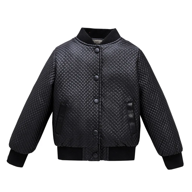 Toddler Boys Motor Jacket Faux Leather Baby Kids Coat Winter Children's Clothes