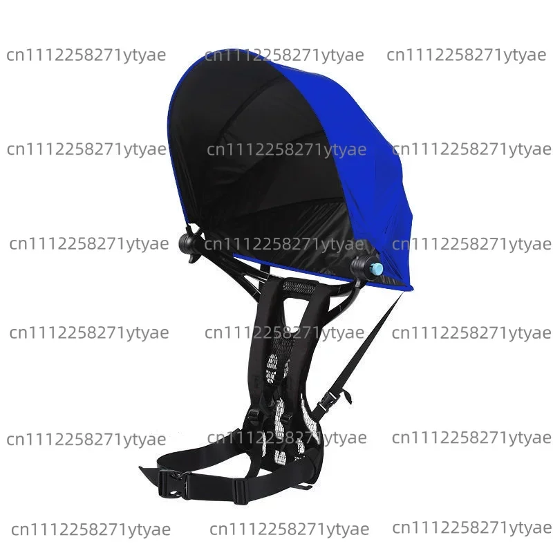 Backpack Parasol Portable Hiking Tea Picking Outdoor Labor Cycling Fishing Folding Double Shoulder Umbrella