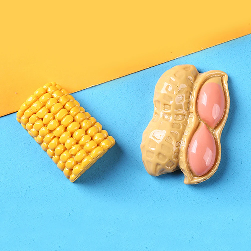 

1 set Mini Food Decor Lifelike Resin Craft Corn Peanut Model House DIY Decoration Playset Educational Toy Montessori Style