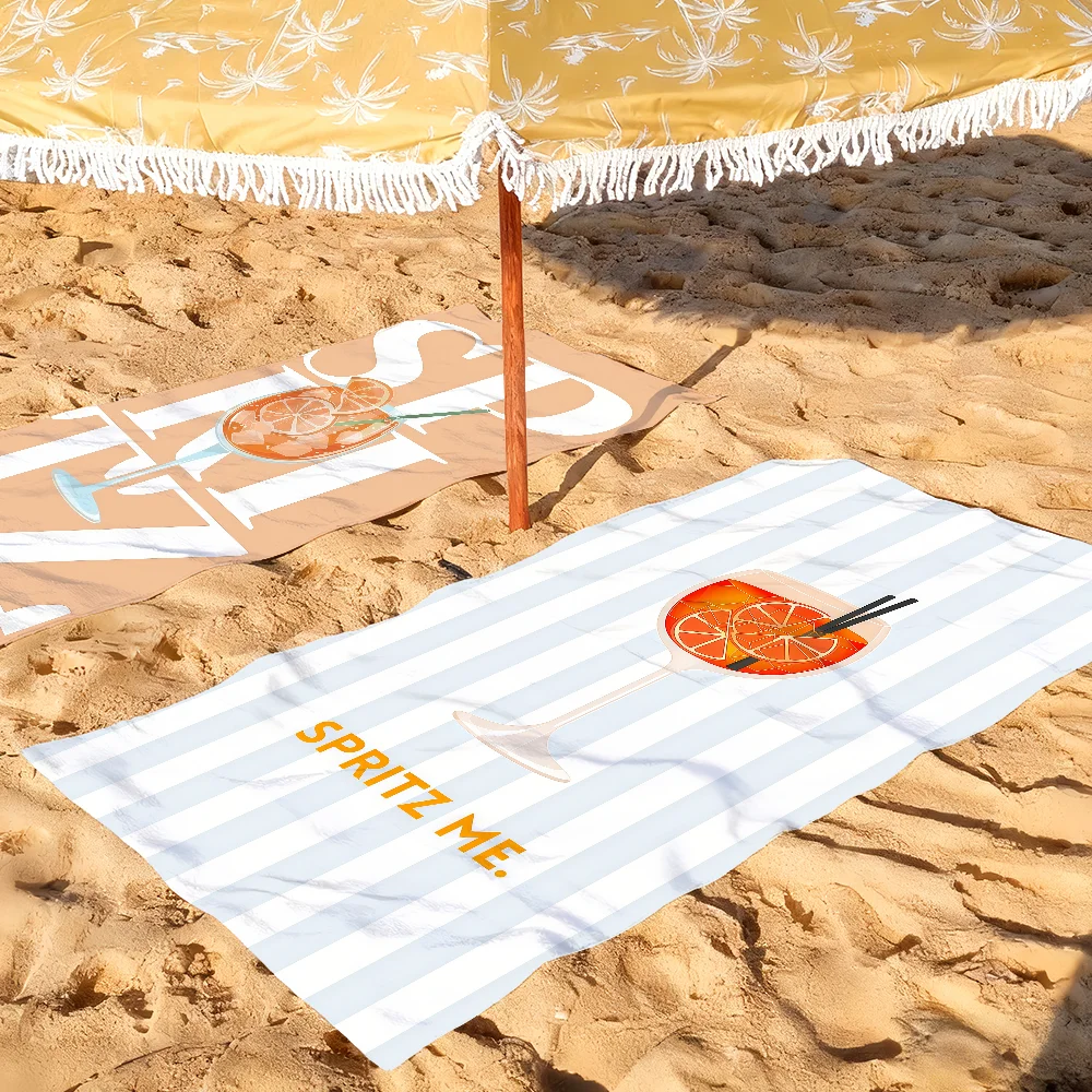 Aperols Spritz Flannel Towel Towels For Beaches Yoga Studios Gyms Hot Springs Swimming Pools And Picnics