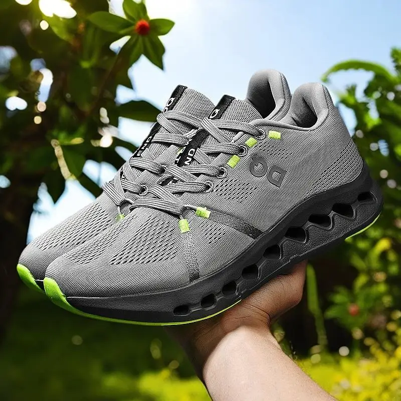 

Men's Featherweight Runners: Agile Elegance with Anti-Slip Mesh for Tennis to Trail Comfort