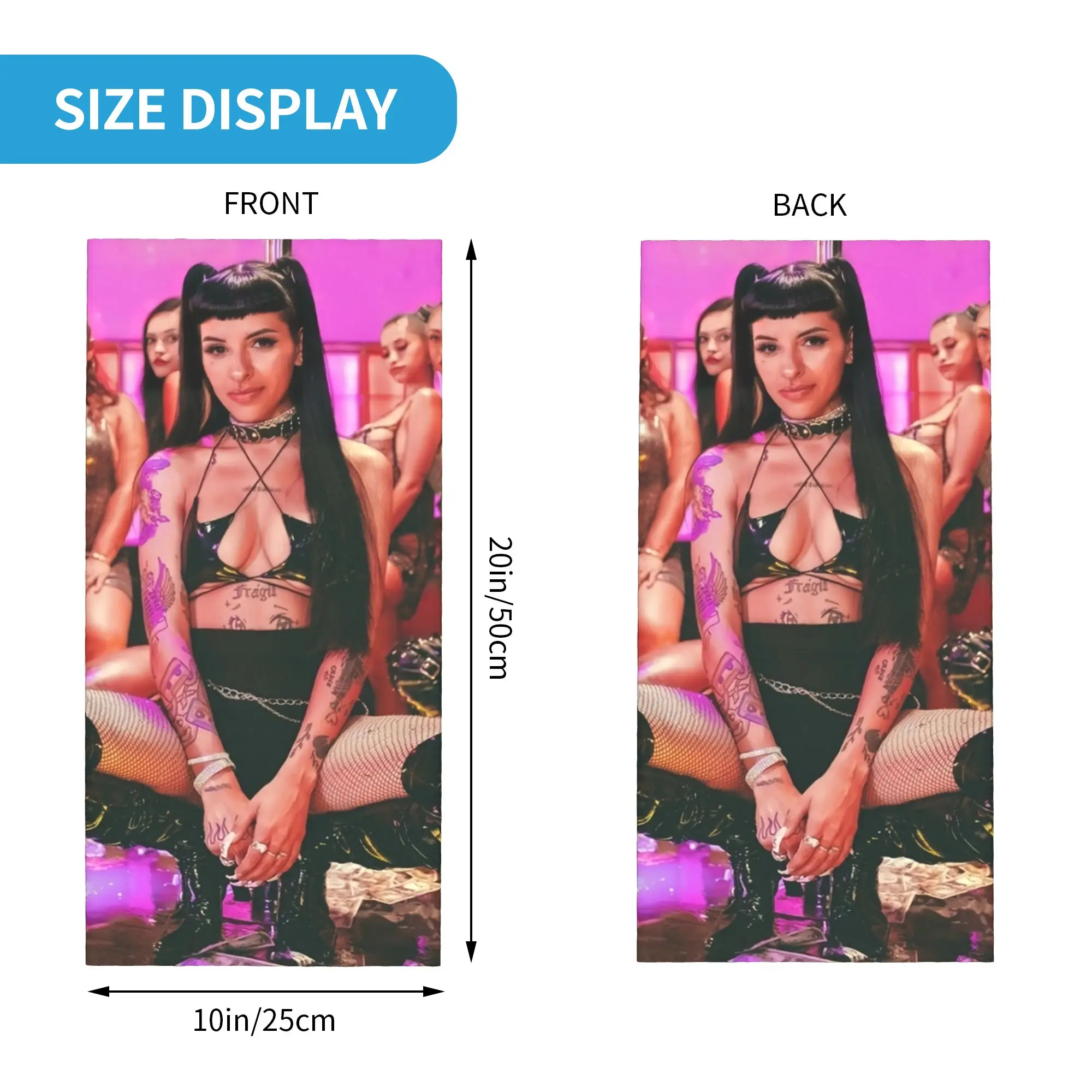 カスタムカズス アルゼンチンのラッパー バンダナ ネックゲイター ハイキング サイクリング メンズ レディース ラップスカーフ ヘッドバンド ウォーマー