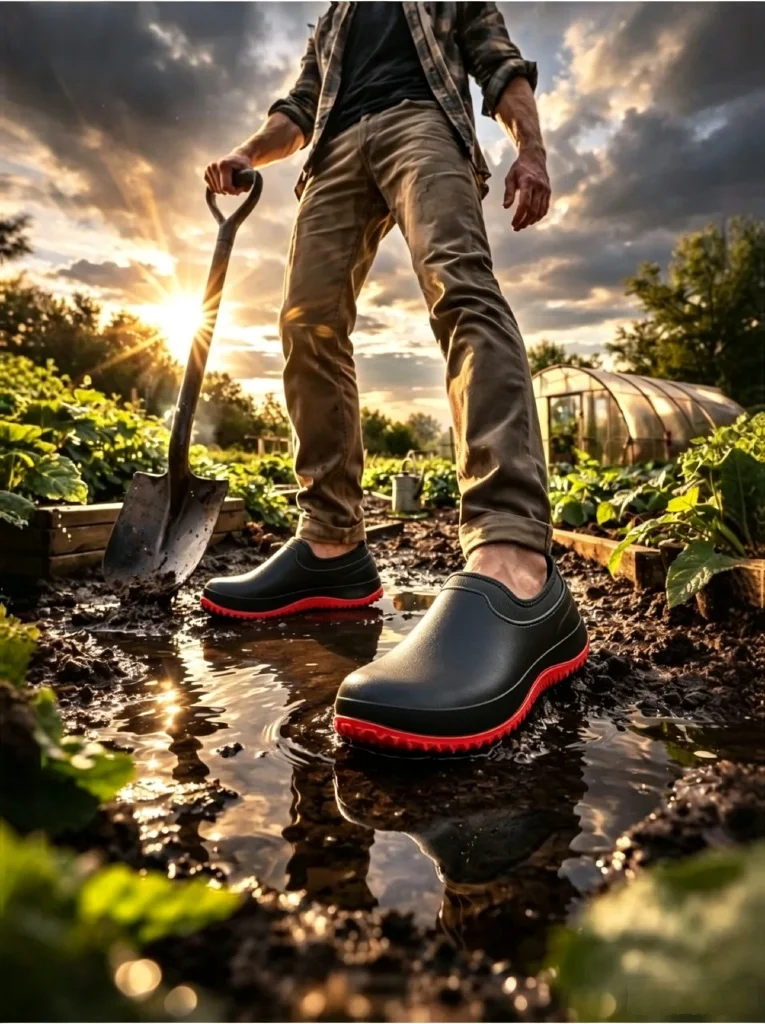 Big Size 49 EVA Anti-slip Outsole Rain Shoes Short Tube Water Kitchen Shoes Overshoes Car Washing Fishing Shoes Ankle Boots