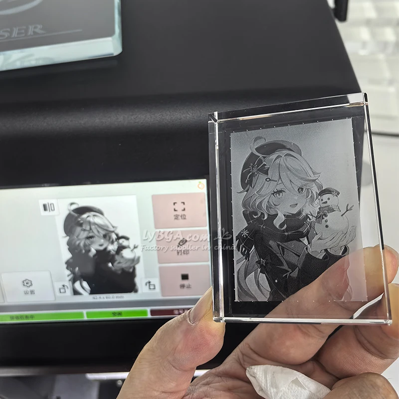 

Exhibition Model 3D Crystal Block Internal Engraving Machine for Glass 1W Green Laser Marking Machine Enclosed Computer/Phone