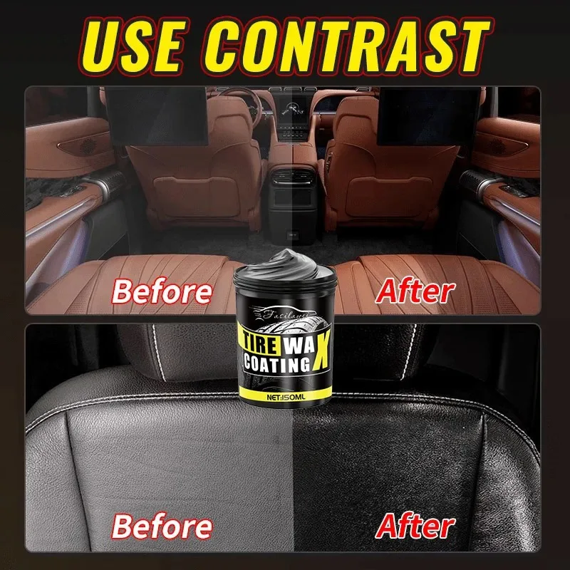 جديد! 150 جرام من الشمع لاستعادة الجلد والبلاستيك، كريم لمنعش داخلي السيارة، منتج لتجديد تألق لوحة القيادة، #4