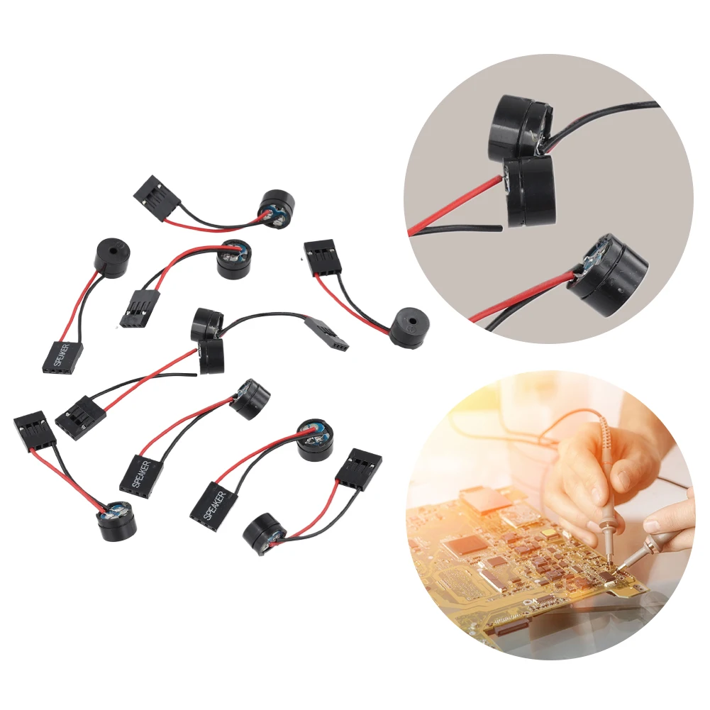 10 Stück Mini-Stecker-Lautsprecher BIOS-Beep-Alarm Computer-Motherboard Onboard-Gehäuse-Buzzer DIY für PC-Interne Komponenten