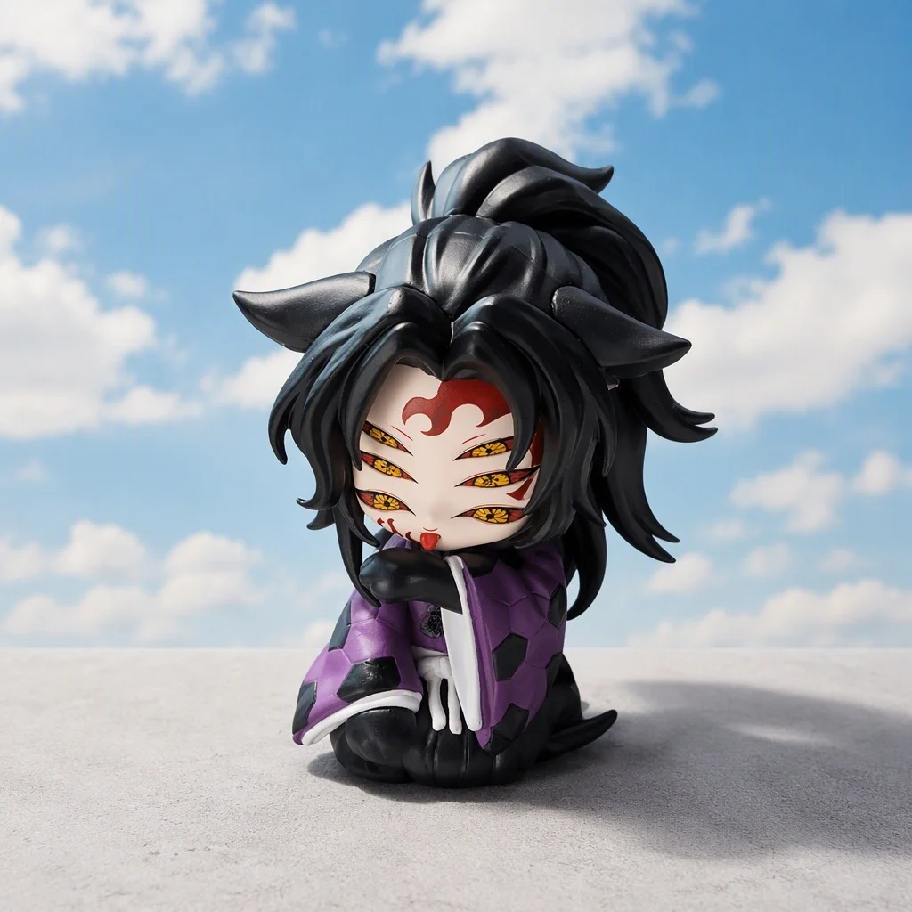 8cm Figure Kokushibo Cat Neko Demon Slayer Anime Chibi Cute Statue Collection Display Decorative Showpiece Memorabilia Gift