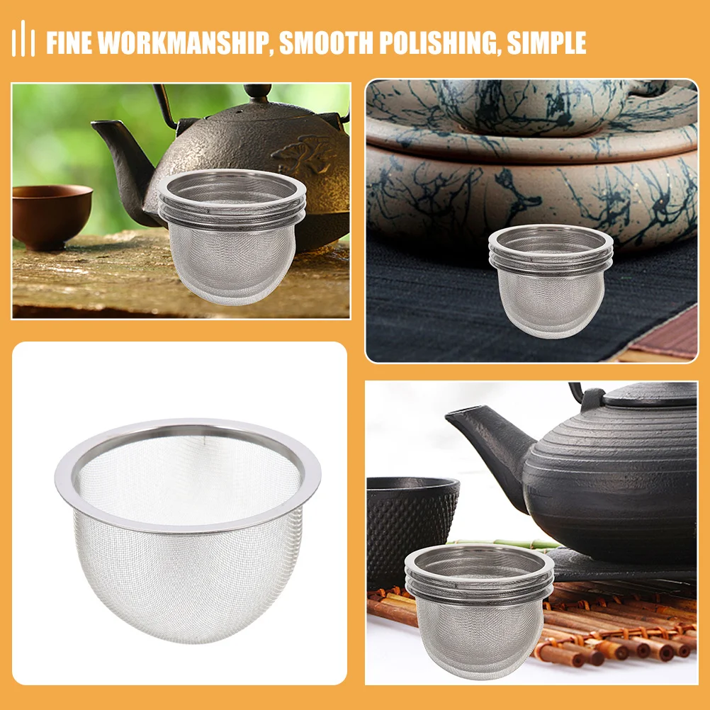 

4pcs Stainless Steel Infuser Heat-Resistant Filter For Loose Leaves Pot Accessories Reusable Mesh Tea Diffuser Coffee