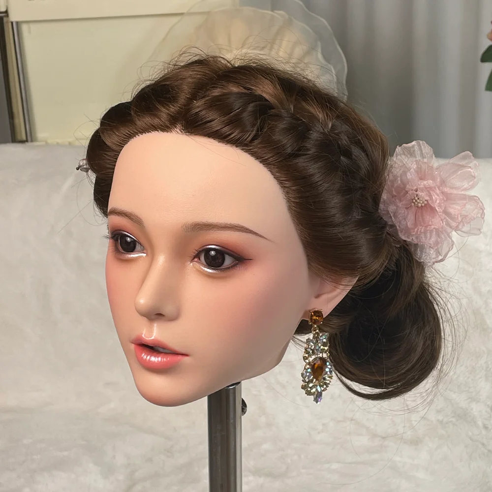 نموذج رأس أنثى جديد، مصمم لمصففي الشعر، يمنح لإنشاء تسريحات الشعر والمجموعات الذاتية، مصنوع من السيليكون، أنيق