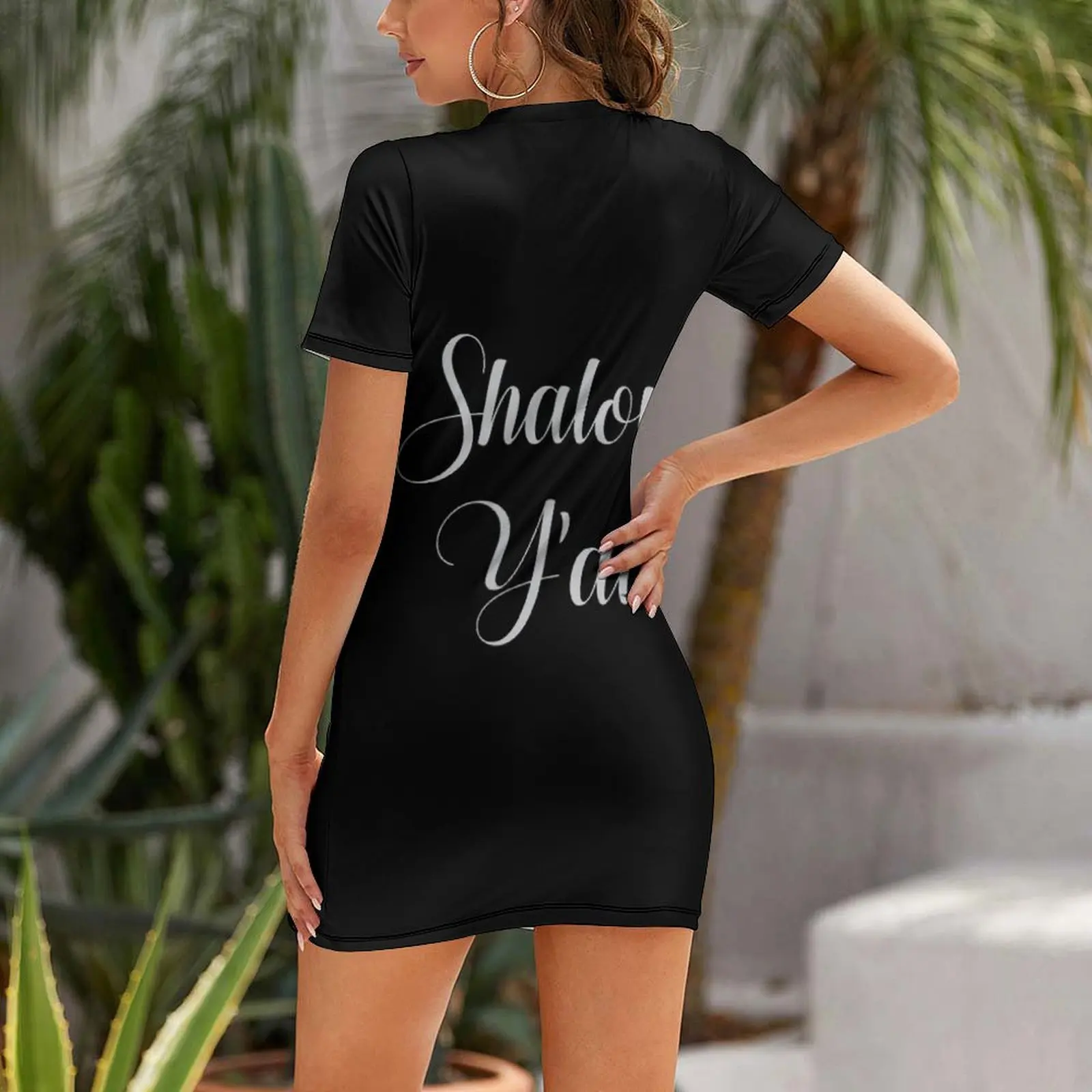 Shalom Yall Jew Humor Gift Idea Yall Short Sleeved Dress party dresses woman Beachwear wedding dresses for parties