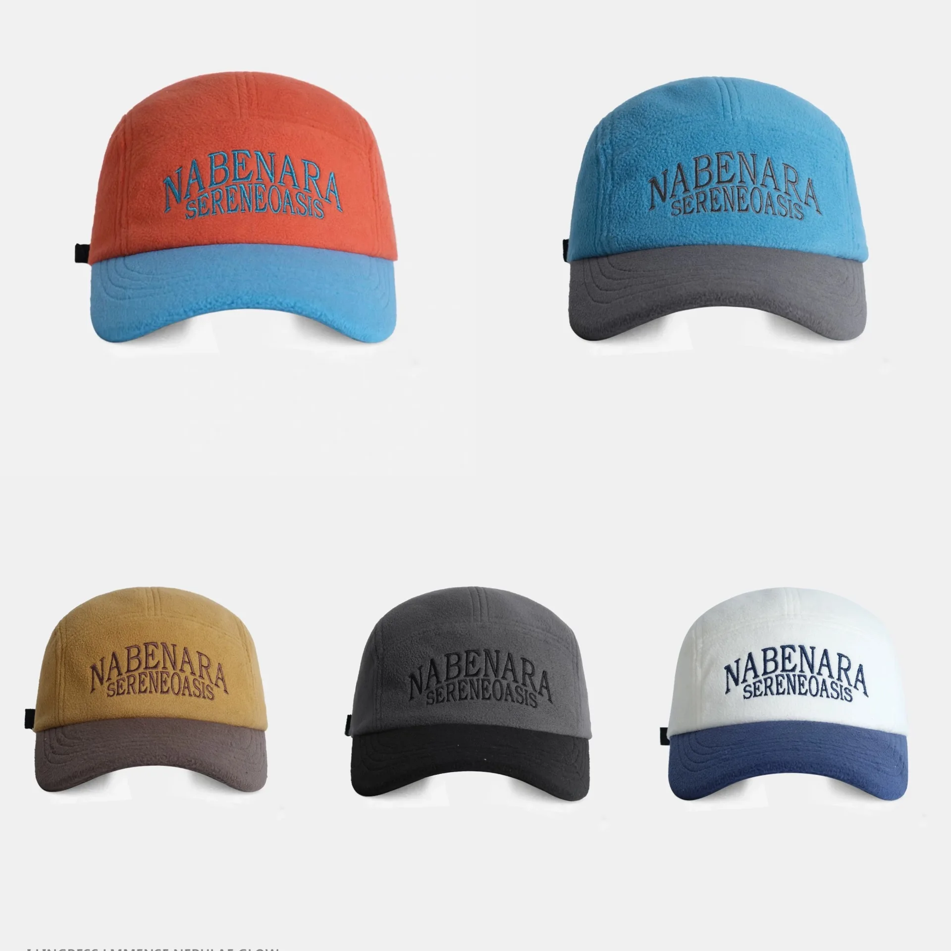 Japanese Tooling Style Fleece 5-panel Baseball Cap Autumn Winter Men Women Cool Outdoor Mountaineering Embroidery Baseball Cap