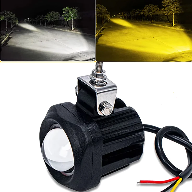 

1 шт., 12 В-48 В, 30 Вт, светодиодный прожектор для мотоцикла, внедорожная вспомогательная фара, противотуманная фара для ADV GS UTV Truck