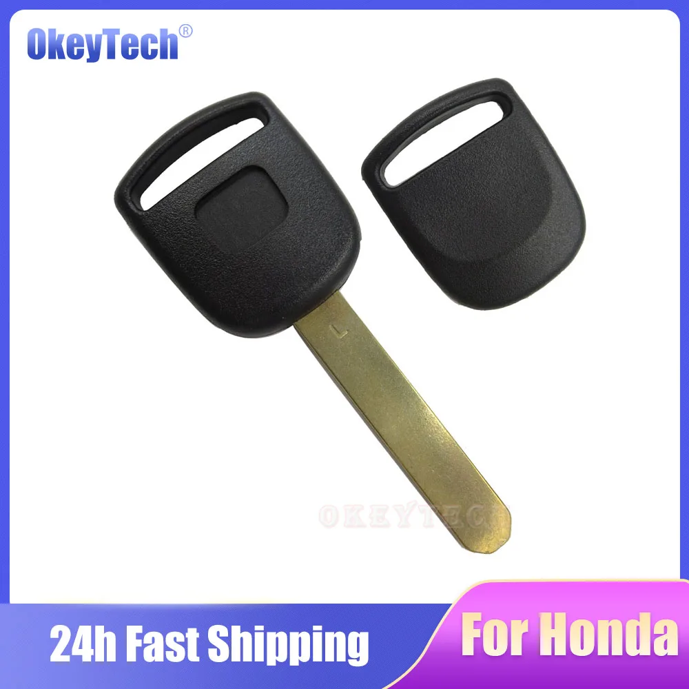 

OkeyTech Transponder Car Key Shell Auto Ignition Cover Case Uncut Blade for Honda CR-V XR-V Accord Civic Jade CRV Pilot