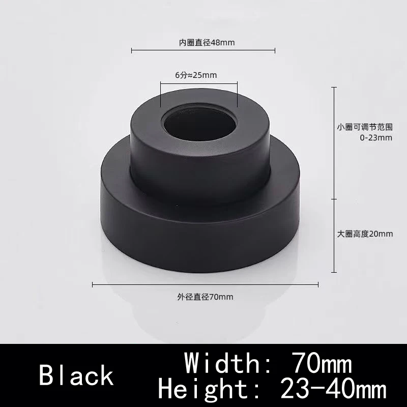 Variant: 70mm round black