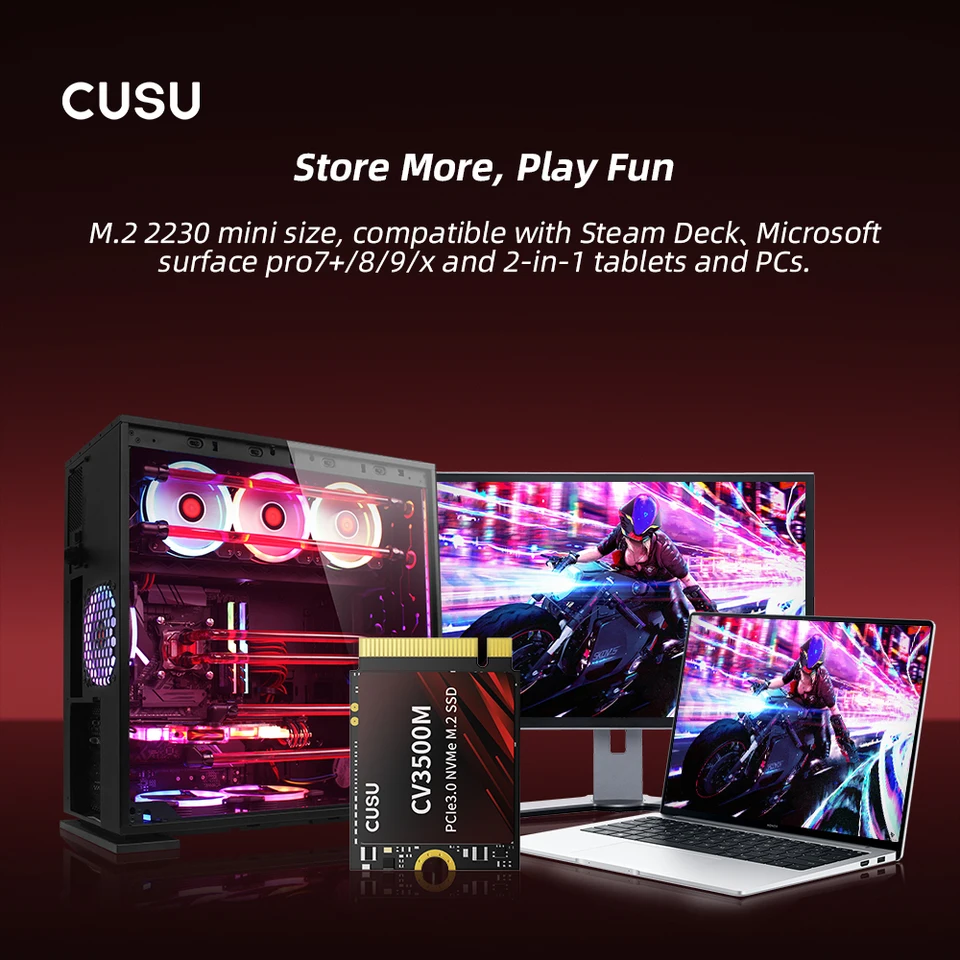 CUSU SSD 2230 M.2 3500MB/s 512GB 1TB NVMe M2 Hard Disk PCIe3.0x4