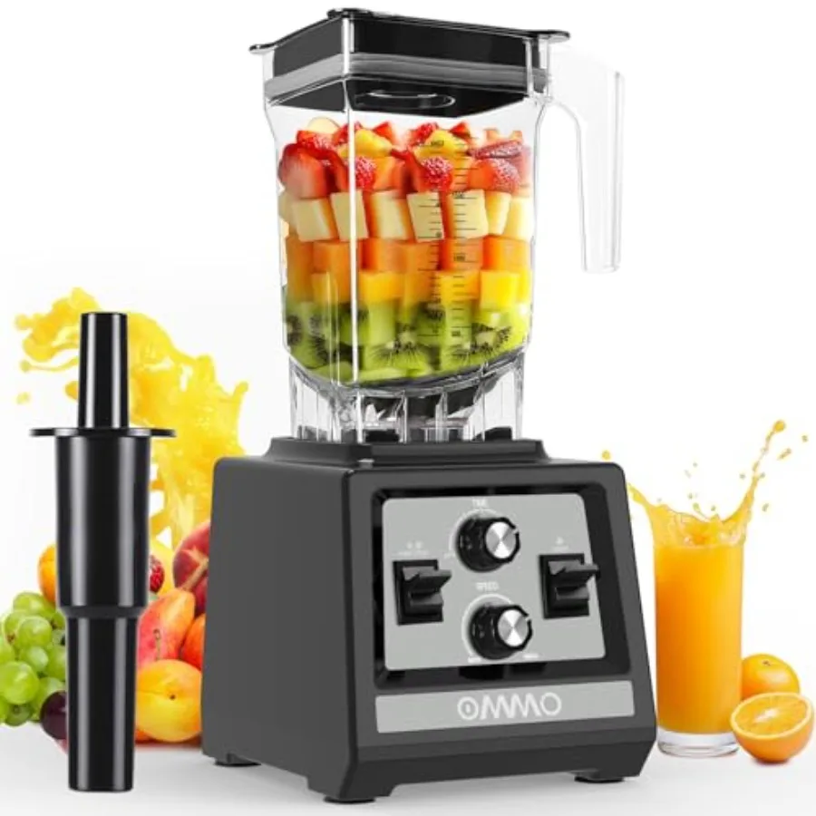 

1800W High-Power Blender for Smoothies and Frozen Drinks with 68oz BPA-Free Pitcher Timer and Speed Control 6 Stainless Steel B