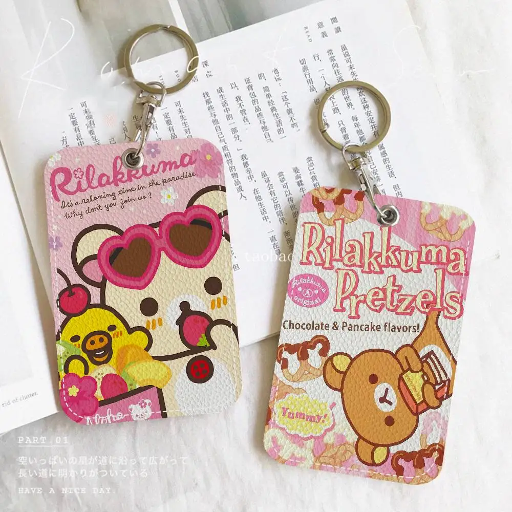 Cute Cartoon R-Rilakkuma Movie 1pc INS Creative Cartoon Student Campus Card Holder For Meal Card, Bus Card, Work Card, Etc
