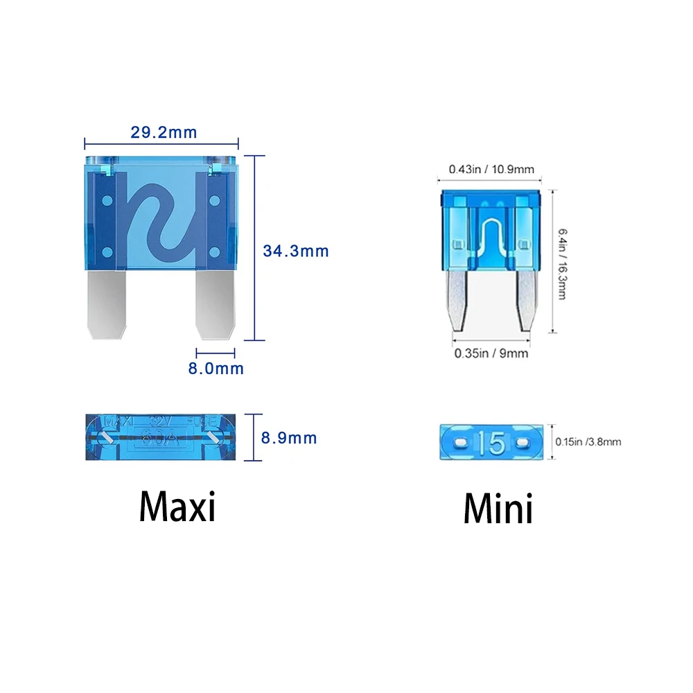 170-teiliges Maxi- und Mini-Sicherungssortiment-Set Große Sicherungen 5A 10A 15A 20A 30A 40A 50A 60A 70A 80A 100A – Detail 3