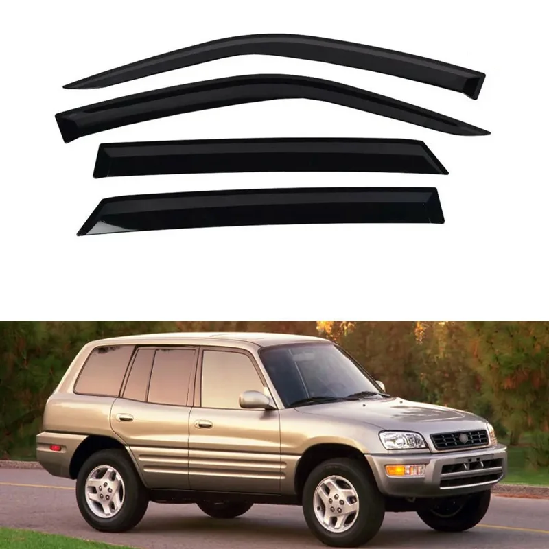 Car door rain shield, window rain eyebrows For Toyota RAV-4 1996-2005